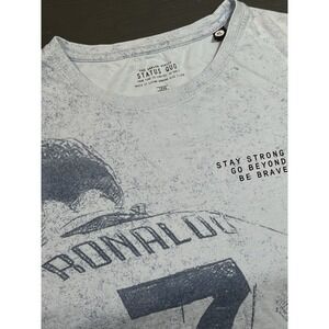 Rare  Vintage Ronaldo T Shirt Status Quo‎ Blue